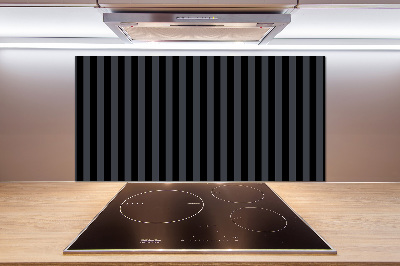Spatscherm keuken Zwarte en grijze strepen