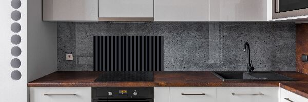 Spatscherm keuken Zwarte en grijze strepen