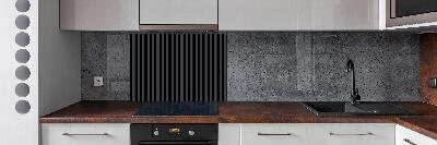 Spatscherm keuken Zwarte en grijze strepen