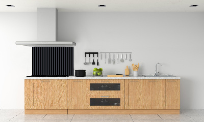 Spatscherm keuken Zwarte en grijze strepen