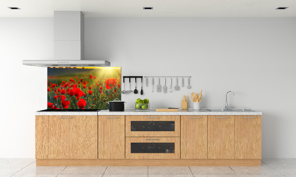 Spatplaat keuken Klaprozenveld
