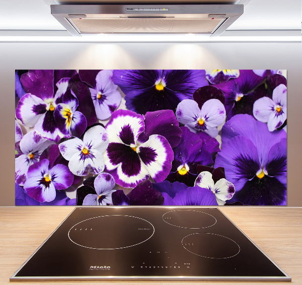Achterwand keuken Viooltjes