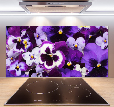 Achterwand keuken Viooltjes