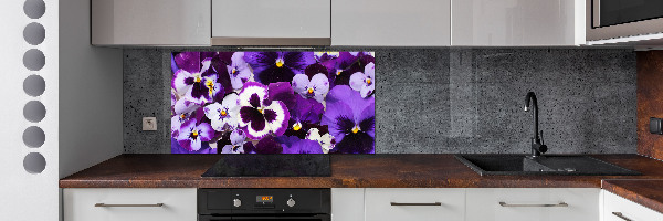 Achterwand keuken Viooltjes