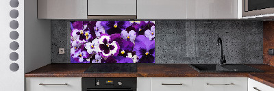 Achterwand keuken Viooltjes
