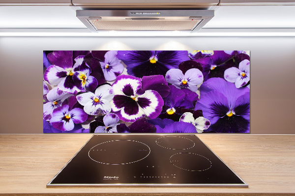 Achterwand keuken Viooltjes
