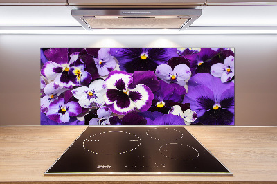 Achterwand keuken Viooltjes