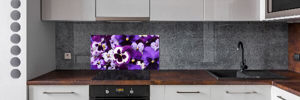Achterwand keuken Viooltjes