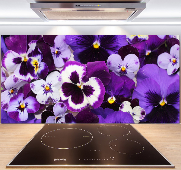 Achterwand keuken Viooltjes
