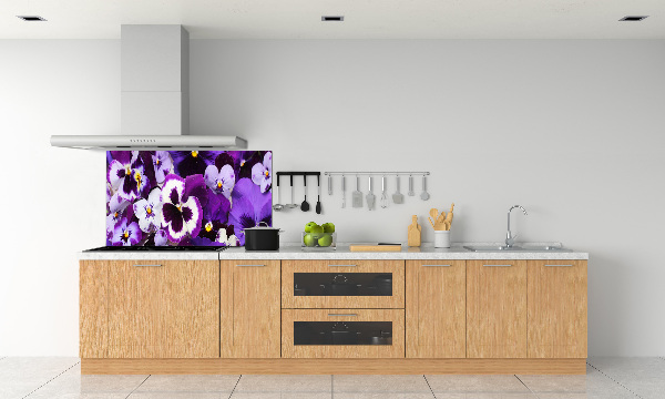 Achterwand keuken Viooltjes