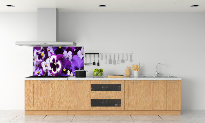 Achterwand keuken Viooltjes
