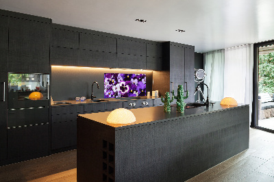 Achterwand keuken Viooltjes
