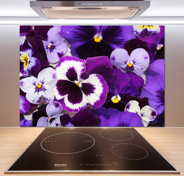 Achterwand keuken Viooltjes