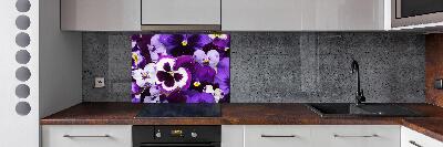 Achterwand keuken Viooltjes