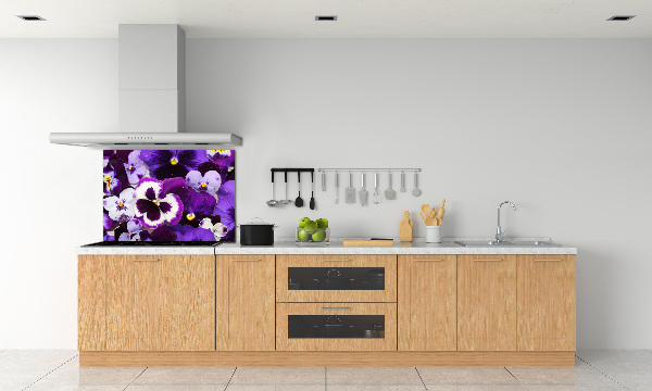 Achterwand keuken Viooltjes