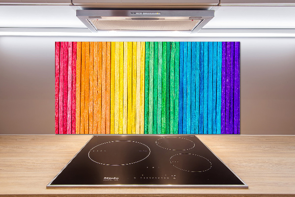 Spatplaat keuken Kleurrijke strepen