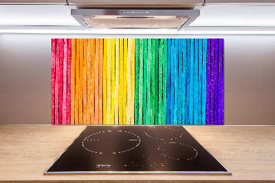 Spatplaat keuken Kleurrijke strepen