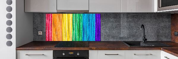 Spatplaat keuken Kleurrijke strepen