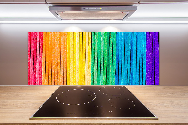 Spatplaat keuken Kleurrijke strepen