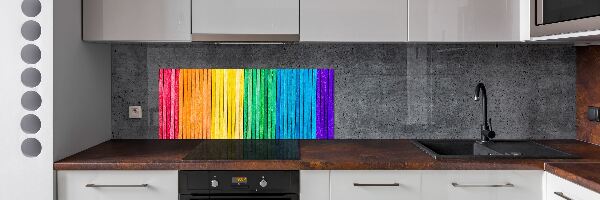 Spatplaat keuken Kleurrijke strepen