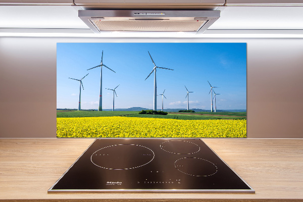 Achterwand keuken Windmolens in het veld