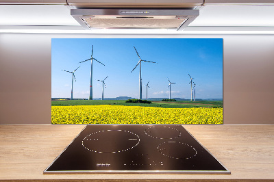 Achterwand keuken Windmolens in het veld