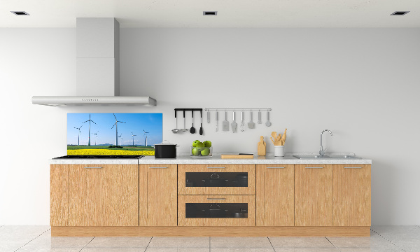 Achterwand keuken Windmolens in het veld