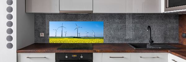 Achterwand keuken Windmolens in het veld