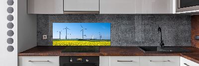 Achterwand keuken Windmolens in het veld