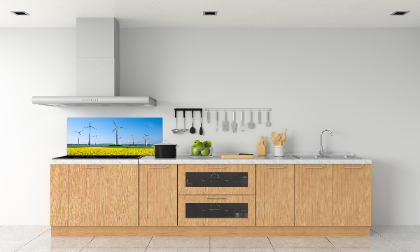 Achterwand keuken Windmolens in het veld