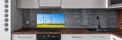 Achterwand keuken Windmolens in het veld