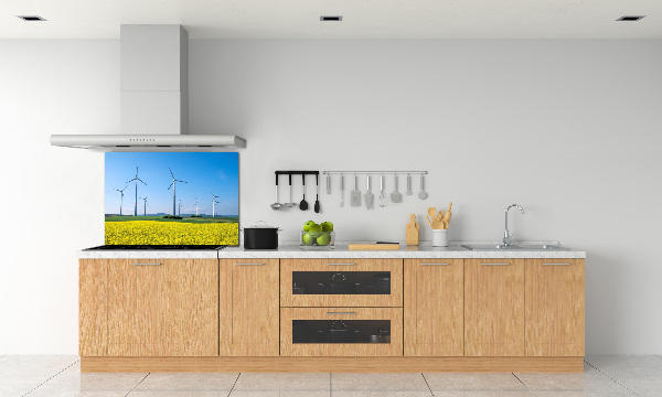 Achterwand keuken Windmolens in het veld