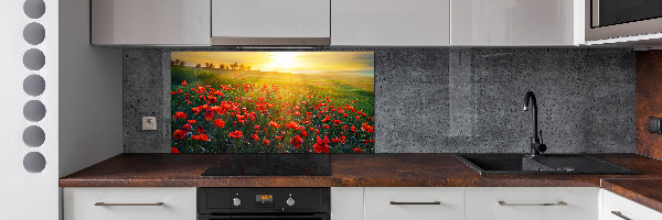 Spatscherm keuken Klaprozenveld