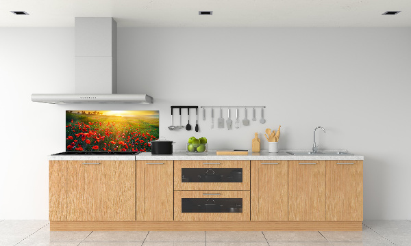 Spatscherm keuken Klaprozenveld