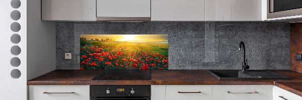 Spatscherm keuken Klaprozenveld