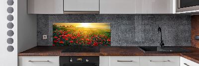 Spatscherm keuken Klaprozenveld