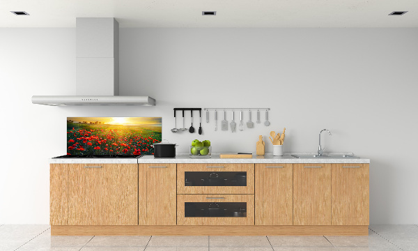 Spatscherm keuken Klaprozenveld