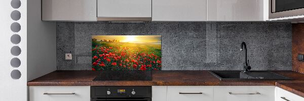 Spatscherm keuken Klaprozenveld