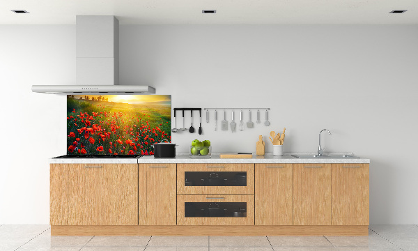 Spatscherm keuken Klaprozenveld