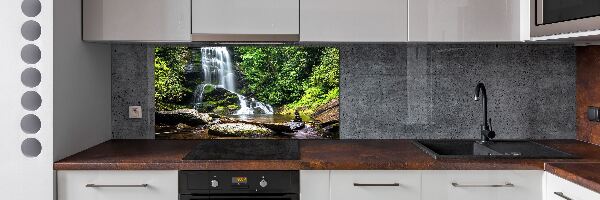 Spatplaat keuken Waterval in het bos