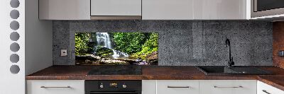 Spatplaat keuken Waterval in het bos
