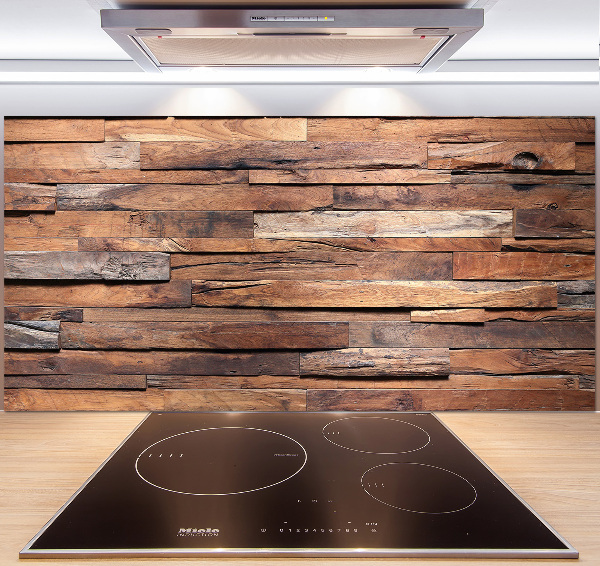 Panel do kuchni Drewniana ściana