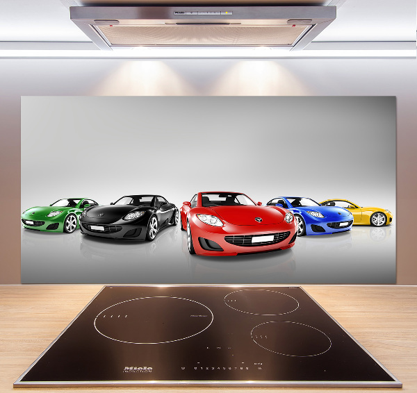 Keuken achterwand Kleurrijke auto's