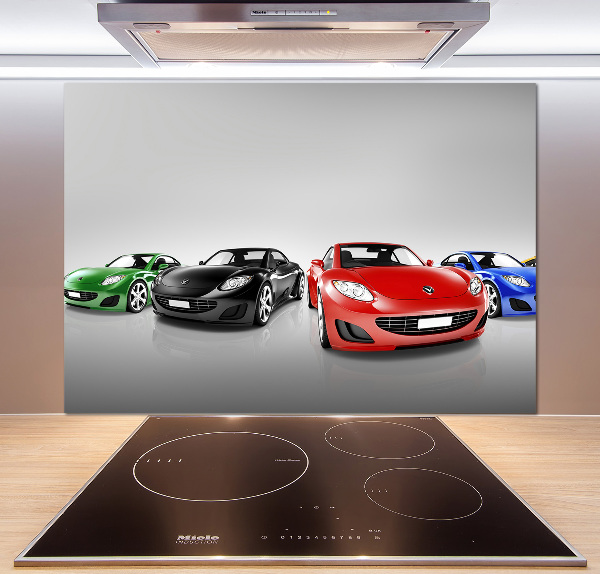Keuken achterwand Kleurrijke auto's
