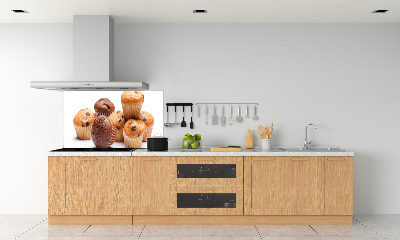 Glazen achterwand keuken Cupcakes