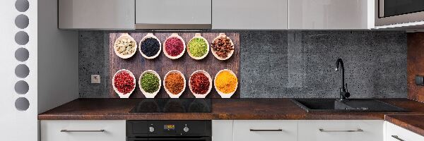 Achterwand keuken Kleurrijke kruiden