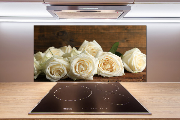Keuken achterwand Witte rozen