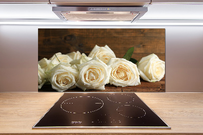 Keuken achterwand Witte rozen