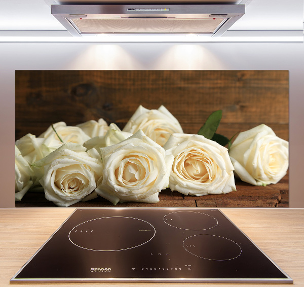 Keuken achterwand Witte rozen