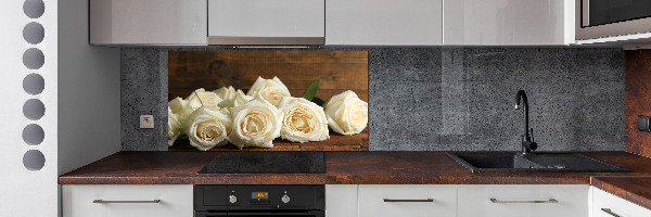 Keuken achterwand Witte rozen